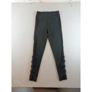 Victoria's Secret Womens Cut Out Leggings Size 12 Black Workout Yoga